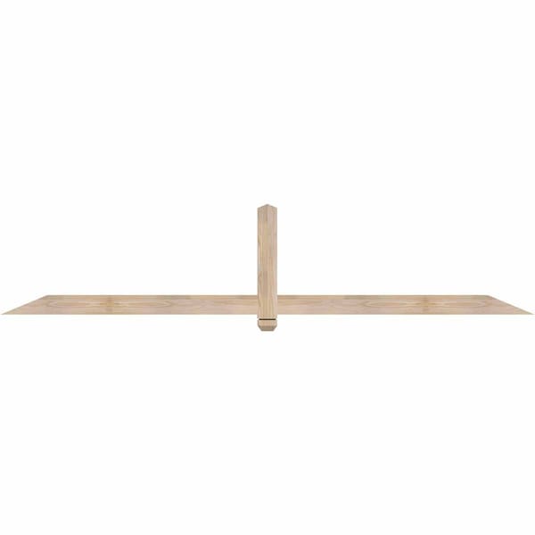 Ekena Millwork Eugene Smooth Timber Gable Bracket, Douglas Fir, 96"W x 20"H x 1 1/2"D x 3 1/2"F, 5/12 Pitch GBW096X20X0204EUG00SDF - main